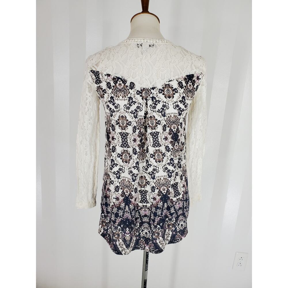 VINTAGE AMERICA BLUES Lace Sleeve Top Sz S - Picture 4 of 10